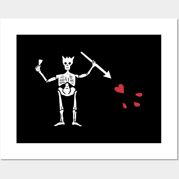 Blackbeard's Flag Skeleton Wall Art by Trent Tides